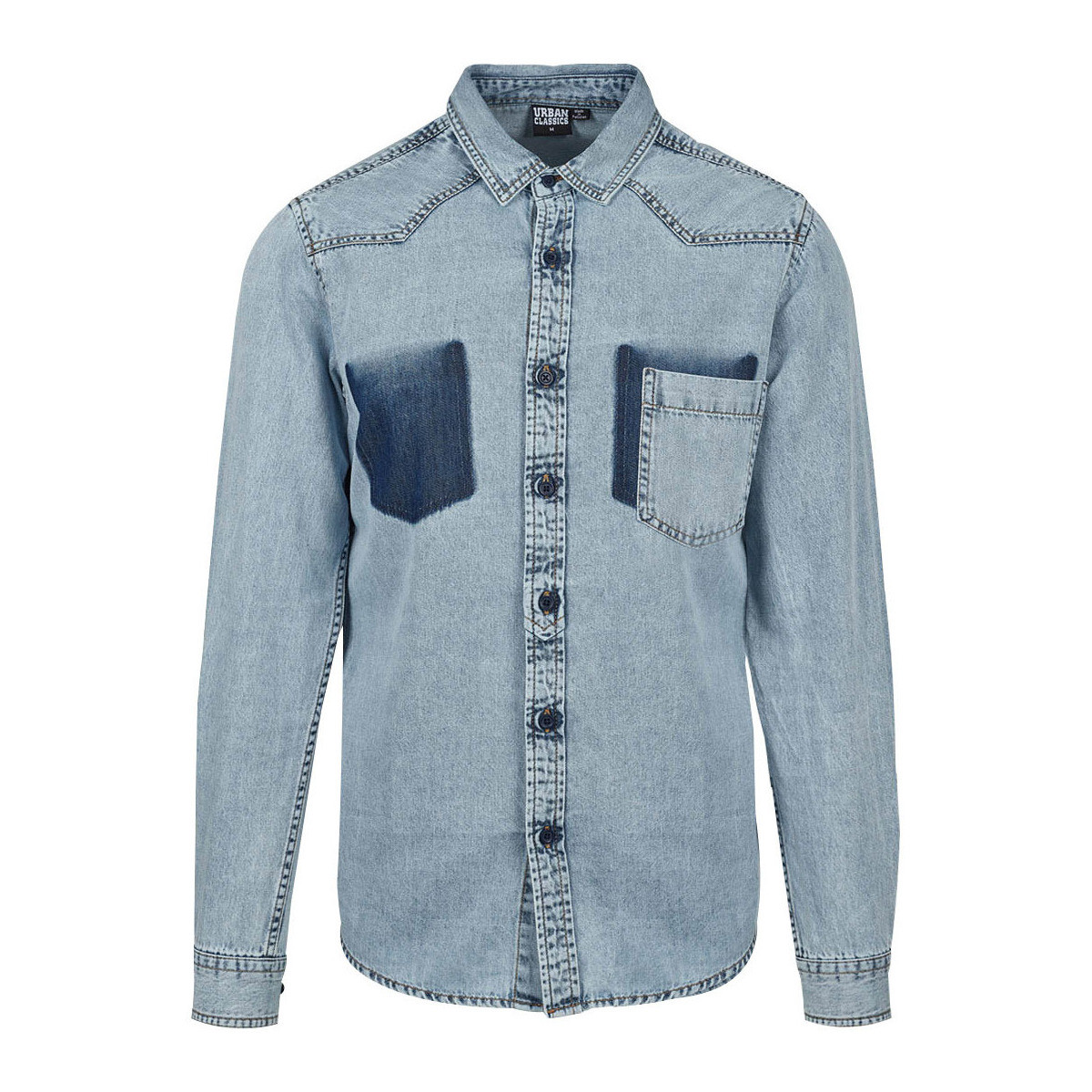 Textil Muži Košile s dlouhymi rukávy Urban Classics Pánská riflová košile Knight modrá Modrá