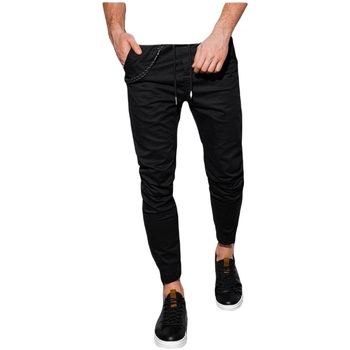 Textil Muži Kalhoty Ombre Pánské plátěné jogger kalhoty Cowal černá Černá