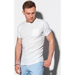 Textil Muži Trička s krátkým rukávem Ombre Pánské basic tričko Henshaw bílé S Bílá