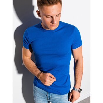 Ombre Pánské basic tričko Elis modrá Modrá