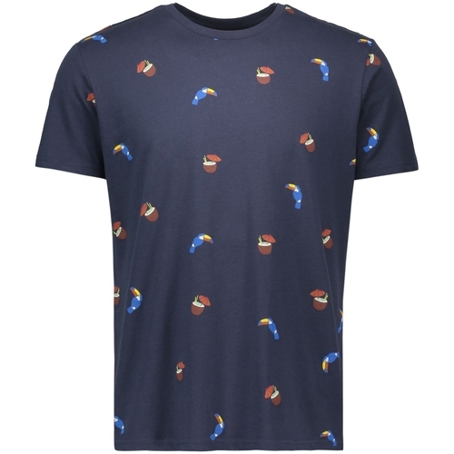 Textil Muži Trička s krátkým rukávem Piazza Italia Pánské tričko Tucan tmavě modré Tmavě modrá