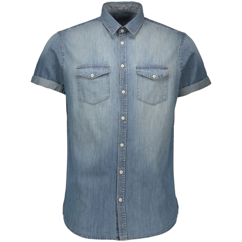 Textil Muži Košile s dlouhymi rukávy Piazza Italia Pánská košile Dean světle modré Modrá