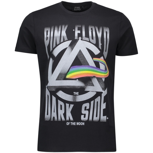 Textil Muži Trička s krátkým rukávem Piazza Italia Pánské tričko Floyd černé Černá