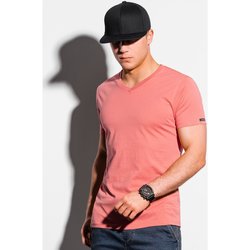 Textil Muži Trička s krátkým rukávem Ombre Pánské basic tričko Oliver korálová M Červená