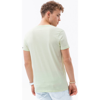 Ombre Pánské basic tričko Oliver limetkově zelená Zelená