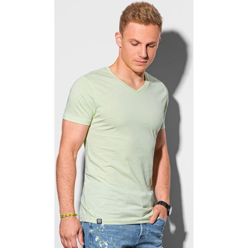 Textil Muži Trička s krátkým rukávem Ombre Pánské basic tričko Oliver limetkově zelená Zelená