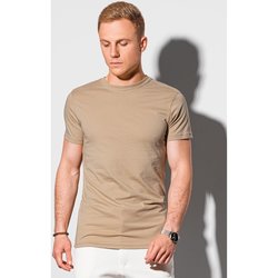 Textil Muži Trička s krátkým rukávem Ombre Pánské basic tričko Elis béžová L Béžová