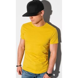 Textil Muži Trička s krátkým rukávem Ombre Pánské basic tričko Elis žlutá S Žlutá