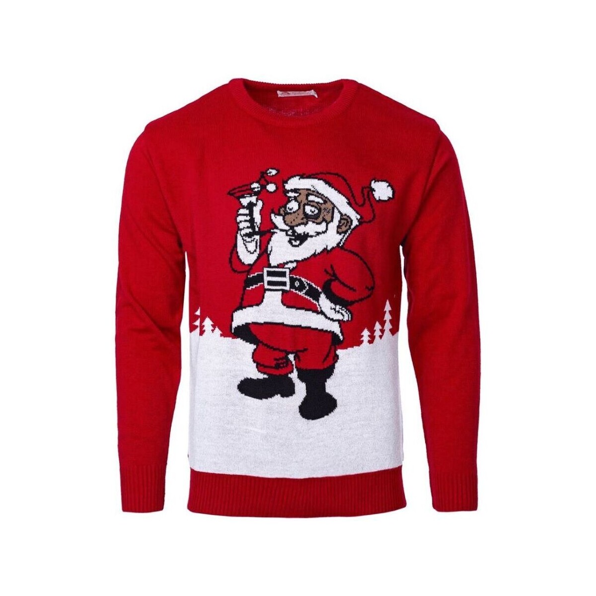 Textil Svetry Wayfarer Vánoční svetr Santa červená Červená