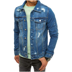 Textil Muži Riflové bundy D Street Pánská džínová bunda Adam modrá Tmavě modrá