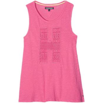 Textil Dívčí Trička s krátkým rukávem Tommy Hilfiger  Růžová