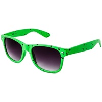 Hodinky & Bižuterie sluneční brýle Oem Sluneční brýle Nerd kaňka zelené černá skla 
