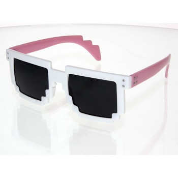 Hodinky & Bižuterie sluneční brýle Oem Sluneční brýle hranaté Robot bílo-růžová Růžová