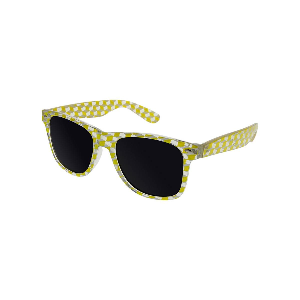 Hodinky & Bižuterie Ženy sluneční brýle Oem Dámské sluneční brýle Nerd Mosaic žluté Žlutá