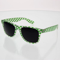Hodinky & Bižuterie Ženy sluneční brýle Oem Dámské sluneční brýle Nerd mosaic zelená 
