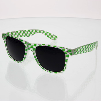 Hodinky & Bižuterie Ženy sluneční brýle Oem Dámské sluneční brýle Nerd mosaic zelená Zelená