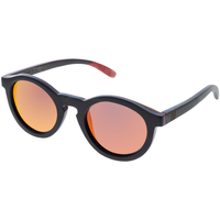 Hodinky & Bižuterie sluneční brýle Veyrey Sluneční brýle dřevěné polarizační oválné Hornbeam Černá