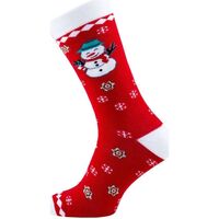 Doplňky  Doplňky k obuvi Star Socks Pánské vzorované ponožky Snowman červené 39-42 Červená