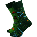 Many Morning Pánské ponožky Map zelené