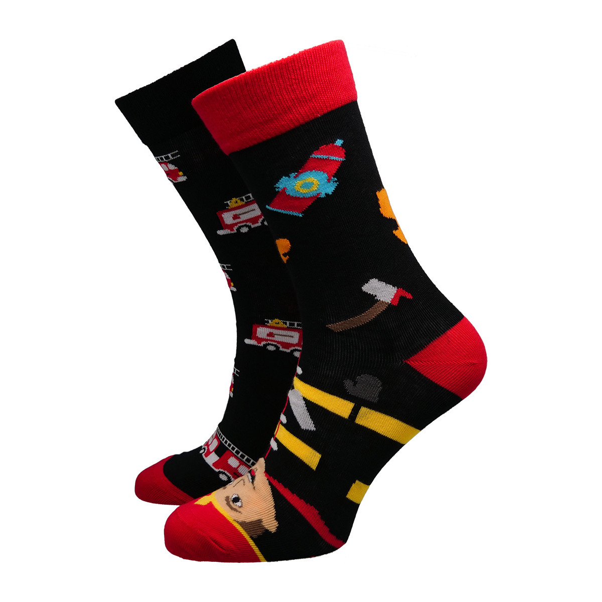 Doplňky  Doplňky k obuvi Hesty Socks unisex ponožky Fireman černo-červené Černá/Červená