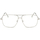 Hodinky & Bižuterie sluneční brýle Veyrey Brýle s čirými skly hranaté Eileen stříbrná Stříbrná       
