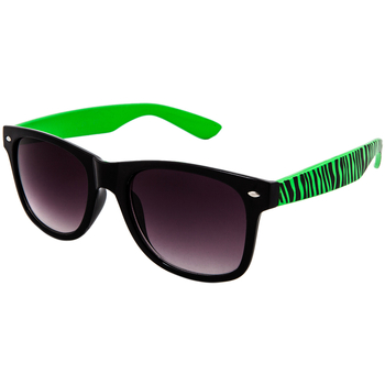 Hodinky & Bižuterie sluneční brýle Oem Sluneční brýle Nerd DuoZebra zelená 