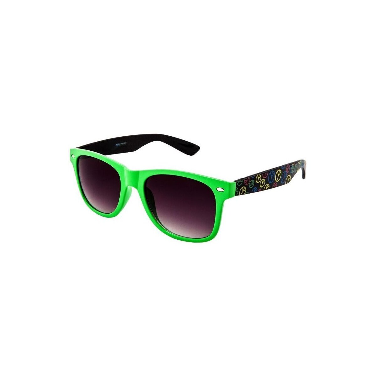 Hodinky & Bižuterie sluneční brýle Oem Sluneční brýle Nerd Peace zeleno-černá Zelená