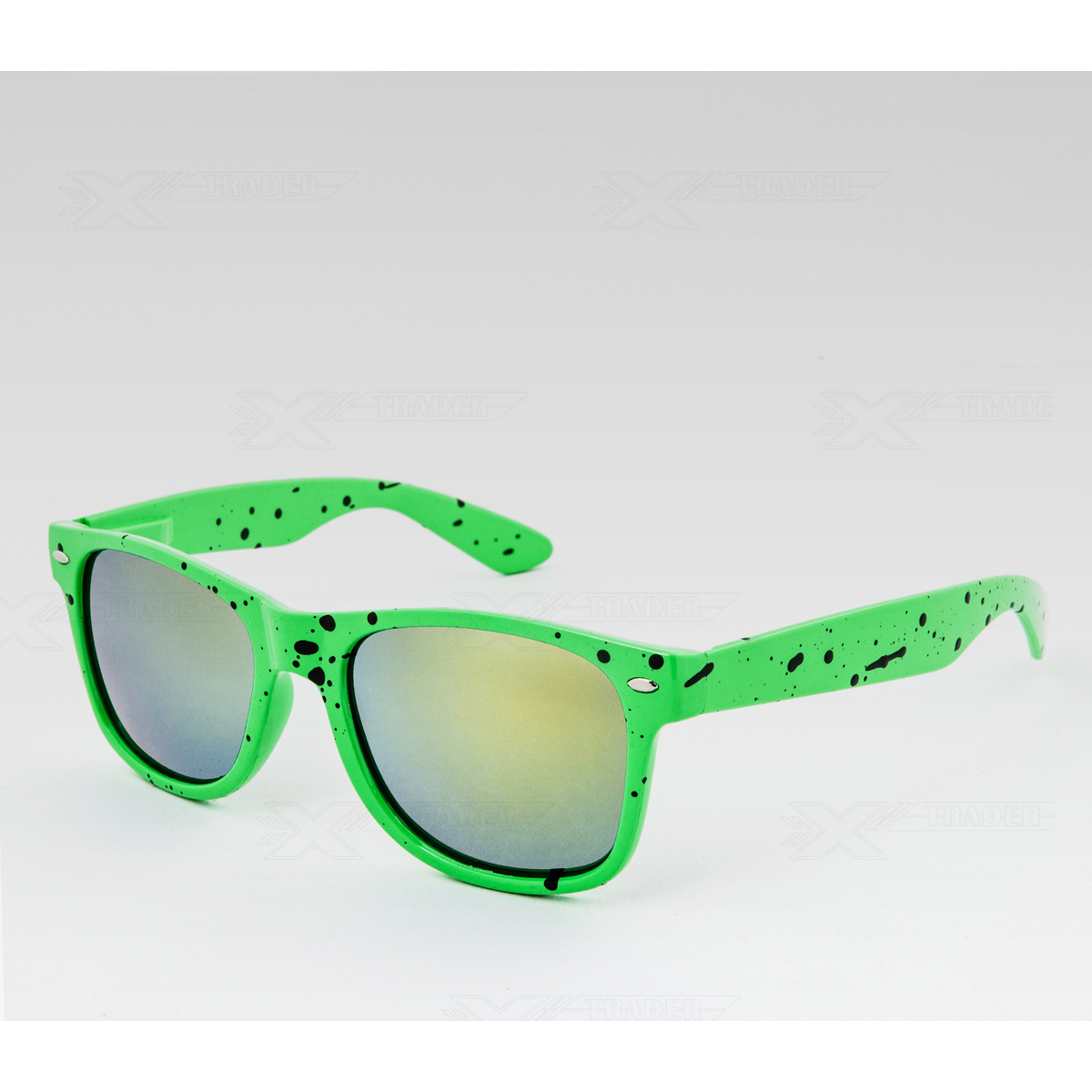 Hodinky & Bižuterie sluneční brýle Oem Sluneční brýle Nerd kaňka zelená Zelená