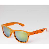 Hodinky & Bižuterie sluneční brýle Oem Sluneční brýle Nerd kaňka oranžové s žlutými skly 