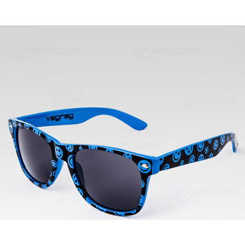 Hodinky & Bižuterie sluneční brýle Oem Sluneční brýle Nerd smajlík modrá Tmavě modrá