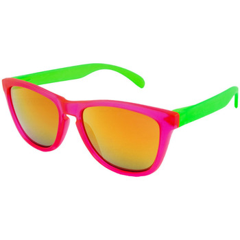 Hodinky & Bižuterie sluneční brýle Veyrey Sluneční brýle Nerd Cool růžovo-zelená Růžová