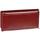 Taška Muži Náprsní tašky Grosso Kožená dámská peněženka RFID červená v dárkové krabičce Červená