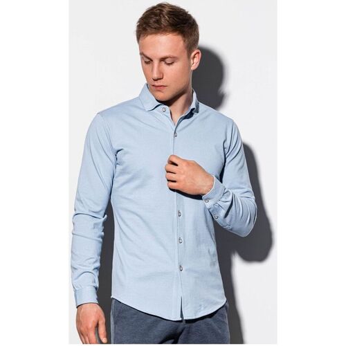 Textil Muži Košile s dlouhymi rukávy Ombre Pánská košile Earls modrá Modrá