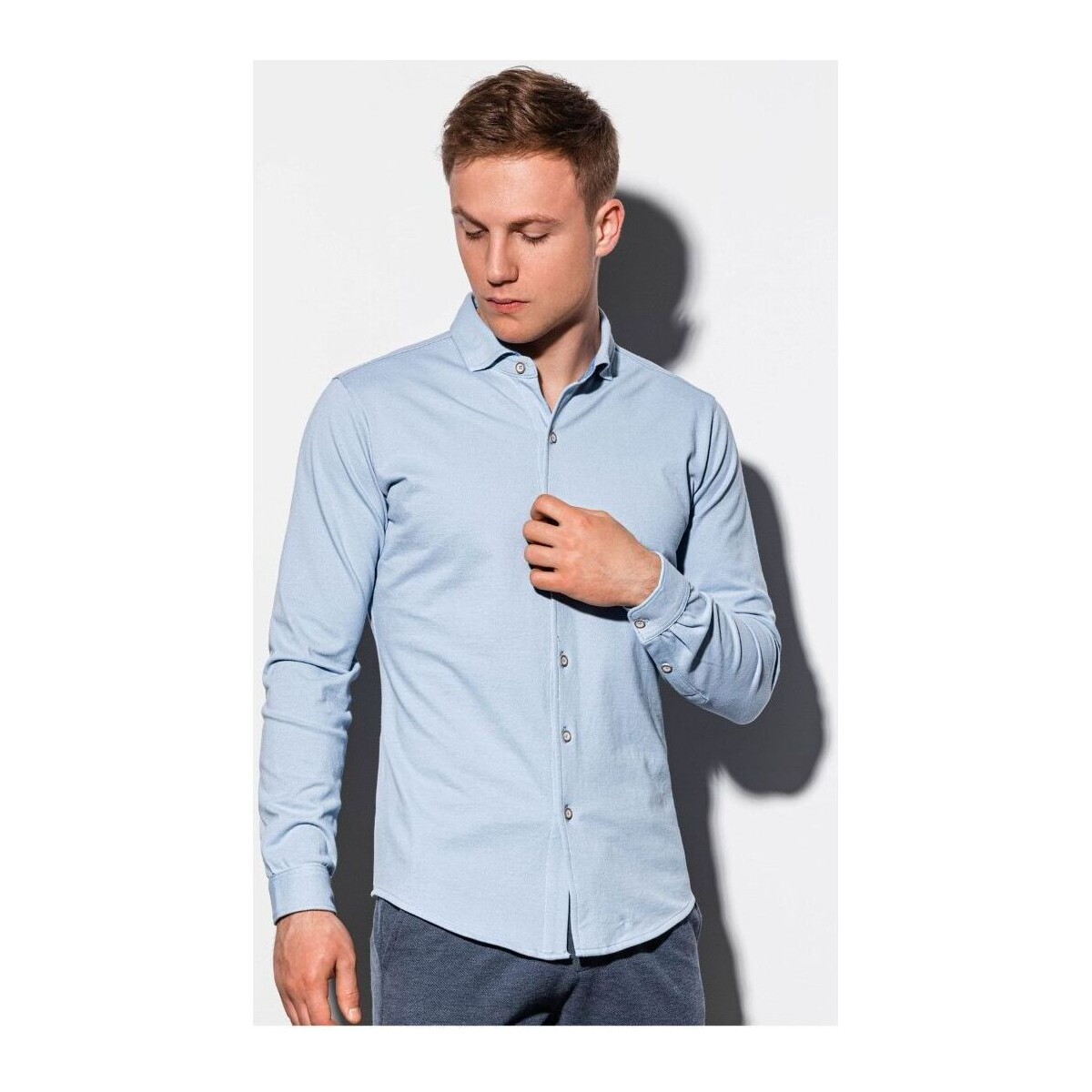 Textil Muži Košile s dlouhymi rukávy Ombre Pánská košile Earls modrá Modrá