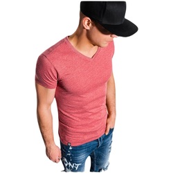 Textil Muži Trička s krátkým rukávem Ombre Pánské basic tričko Oliver červená melanžová M Červená