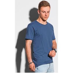 Textil Muži Trička s krátkým rukávem Ombre Pánské basic tričko Folke navy S Tmavě modrá