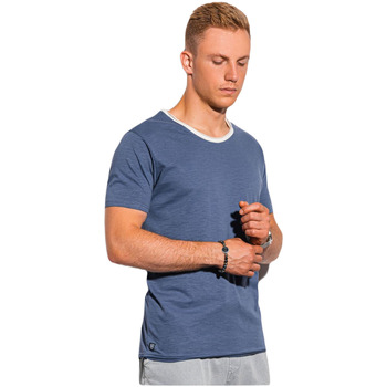 Textil Muži Trička s krátkým rukávem Ombre Pánské basic tričko Vibeke tmavě modrá Tmavě modrá
