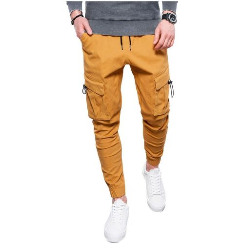Textil Muži Kalhoty Ombre Pánské plátěné jogger kalhoty Cecilian hořčicová Žlutá