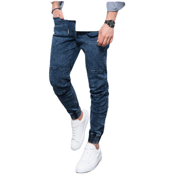 Textil Muži Kalhoty Ombre Pánské džínové jogger kalhoty Evalp modrá Tmavě modrá
