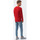 Textil Muži Trička s krátkým rukávem Ombre Pánské basic tričko s dlouhým rukávem Hippolyt Červená