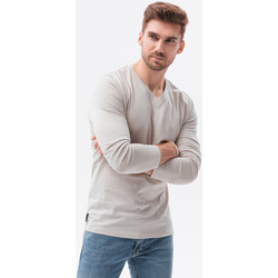 Textil Muži Trička s krátkým rukávem Ombre Pánské basic tričko s dlouhým rukávem Rainaki Béžová