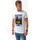 Textil Muži Trička s krátkým rukávem Ombre Pánské tričko s potiskem Eric bílá Bílá