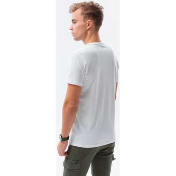 Ombre Pánské tričko s potiskem Laurent bílá Bílá