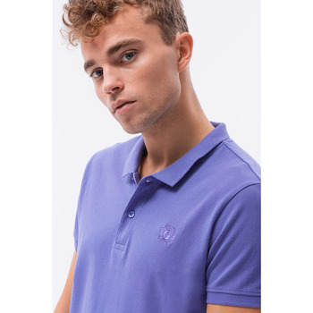 Ombre Pánské basic polo tričko Douglas fialová Fialová