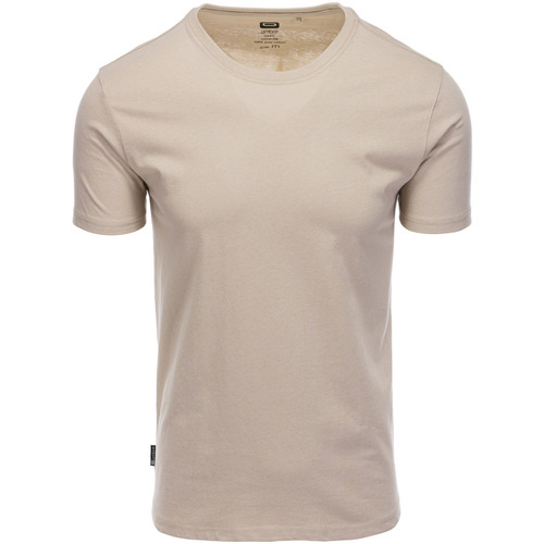 Textil Muži Trička s krátkým rukávem Ombre Pánské basic tričko Elis warm šedá Béžová