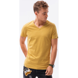 Textil Muži Trička s krátkým rukávem Ombre Pánské basic tričko Oliver hořčicová S Žlutá