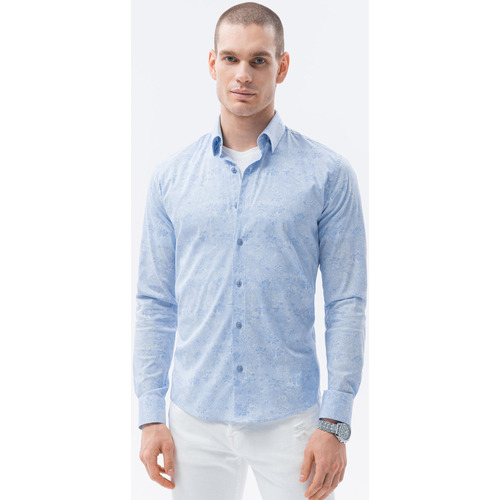 Textil Muži Košile s dlouhymi rukávy Ombre Pánská košile s dlouhým rukávem Ljusnan světle Modrá