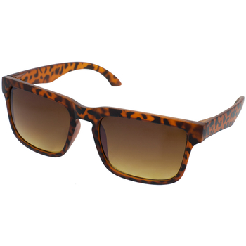 Hodinky & Bižuterie sluneční brýle Oem Hranaté sluneční brýle hranaté Gear žíháné oranžové Hnědá