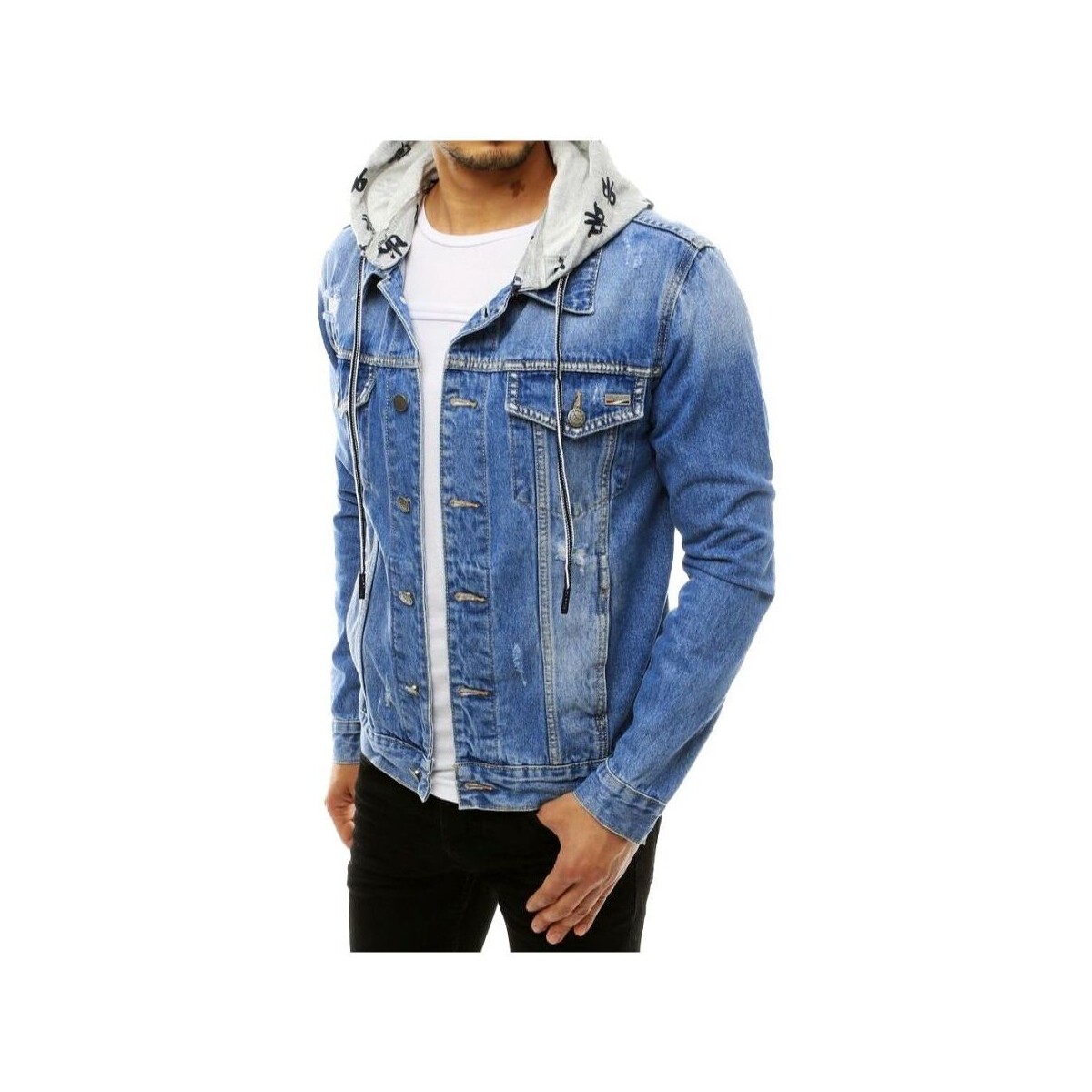 Textil Muži Riflové bundy D Street Pánská džínová bunda Dag modrá Tmavě modrá