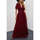 Textil Ženy Krátké šaty Omg Dámské krajkové maxi šaty s výstřihem Reloj vínová Červená
